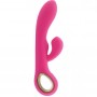 Vibratore vaginale rabbit dildo doppio vibrante stimolatore clitoride in silicone rosa