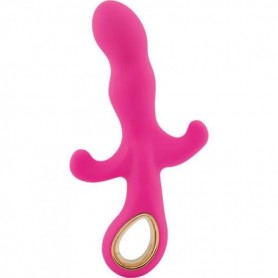 Vibrator with clitoral stimulator phallus pink silicone vaginal vibrating dildo