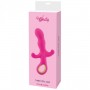 Vibrator with clitoral stimulator phallus pink silicone vaginal vibrating dildo