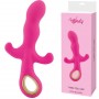 Vibrator with clitoral stimulator phallus pink silicone vaginal vibrating dildo