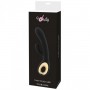 Double black rabbit vibrator with silicone clitoral stimulator and rechargeable vibrating dildo