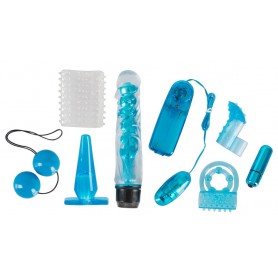 Kit sex toys per coppia stimolatore vaginale plug dildo vibratore realistico vaginale anale blu toy set