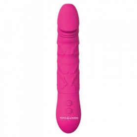 Vibratore in silicone realistico vaginale fallo dildo vibrante ricaricabile impermeabile rosa