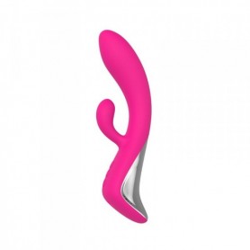 Double rabbit vibrator vaginal stimulator clitoris dildo phallus vibrating vaginal charm pink