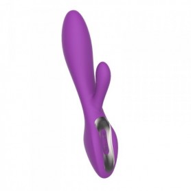 Vibratore rabbit doppio dildo fallo vibrante vaginale doppio per stimolazione clitoride