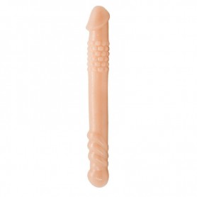Do it double vaginal anal dildo realistic sex toy for men and women flesh color