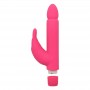 Double vibrating rabbit vibrator with pink phallus clitoral stimulator