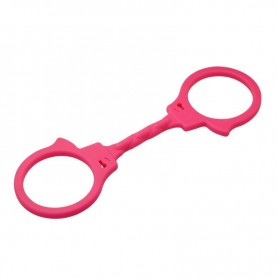 Pink sex toys silicone bondage fetish handcuffs for couple handcuffs