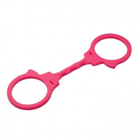 Pink sex toys silicone bondage fetish handcuffs for couple handcuffs