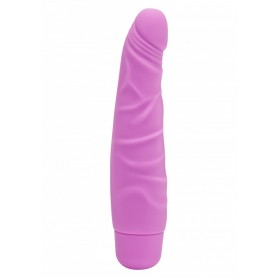 Pink Realistic Anal Vaginal Vibrator Phallus Silicone Vibrating Dildo Slim Sex Toys