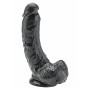 Make it realistic black with suction cup black soft sex toys big 23 cm get real