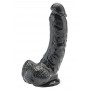 Make it realistic black with suction cup black soft sex toys big 23 cm get real