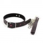 Easy collar leash black leash collar with heart