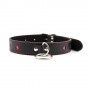 Easy collar leash black leash collar with heart