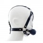 Face harness with bite head harness ball gag fetish bondage black constrictive black