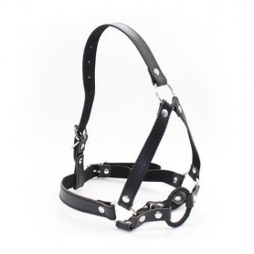 Head harness with ring head harness ring gag ball bite bondage fetish black