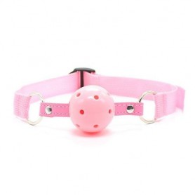 Easy breathable ball gag pink constrictive fetish bondage pink