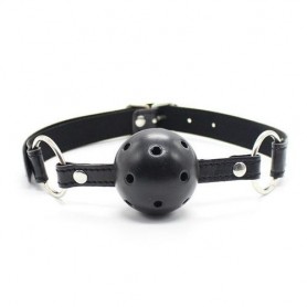 Breathable ball gag black breathable bite black bondage fetish constrictive