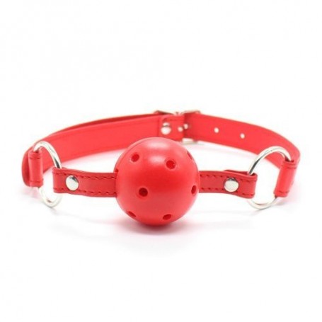 Breathable ball gag rosso traspirante morso red bondage fetish costrittivo