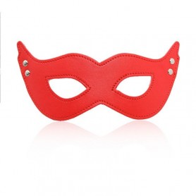 Mystery mask red mmask fetish bondage for men and women in sexy synthetic leather