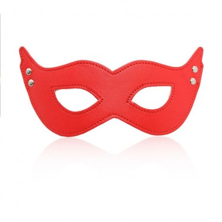Mystery mask red mmask fetish bondage for men and women in sexy synthetic leather