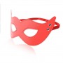 Mystery mask red mmask fetish bondage for men and women in sexy synthetic leather