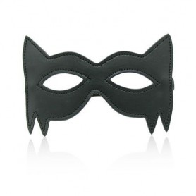 Spikes mask black spider mask sexy black eco leather bondage fetish for men and women