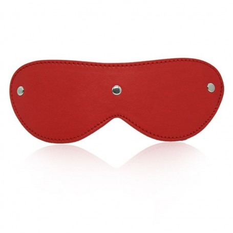 Blindfold mask red maschera da notte in simil pelle rosso bondage fetish sexy uomo e donna