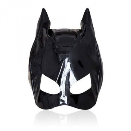 Cat mask large black maschera fetish bondage nero sexy per donna neutra bocca