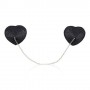 Heart chain nipples tassels nipple covers black sexy fetish stickers