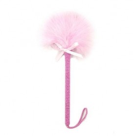 Soft skin duster pink whip bondage fetish whip with down jacket