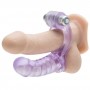 Wearable phallus with vibrating phallic ring against premature ejaculation