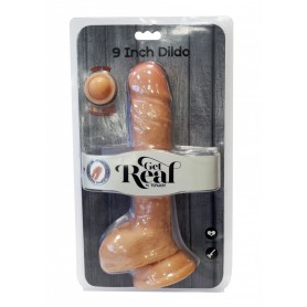 Do it vaginal dildo get real dual density 9 with testicles