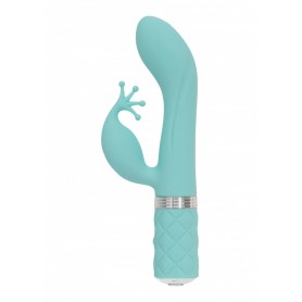 Vaginal vibrator rabbit double stimulator clitoris silicone phallus vibrating dildo green