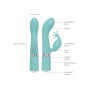 Vaginal vibrator rabbit double stimulator clitoris silicone phallus vibrating dildo green