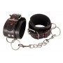 Handcuffs sexy heart bondage constrictive fetish in eco leather metal