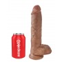 Make it realistic vaginal dildo caramel maxi big xxl 10 with soft caramel suction cup