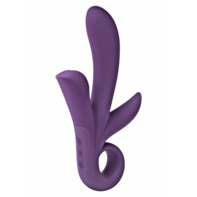 Double vaginal vibrator clitoral stimulator silicone dildo vibrating phallus