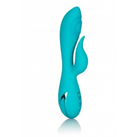 Double Vaginal Vibrator Silicone Dildo Vibrator Phallus Vibrating with Clitoral Stimulator