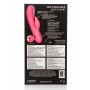 Double vaginal vibrator with silicone clitoral stimulator rechargeable vibrating phallus