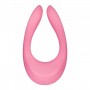 Silicone vaginal stimulator for double clitoral vibrator couple satisfyer partner