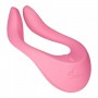 Silicone vaginal stimulator for double clitoral vibrator couple satisfyer partner