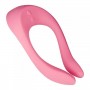 Silicone vaginal stimulator for double clitoral vibrator couple satisfyer partner