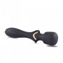 Silicone vaginal stimulator clitoral stimulator rechargeable flex black stim