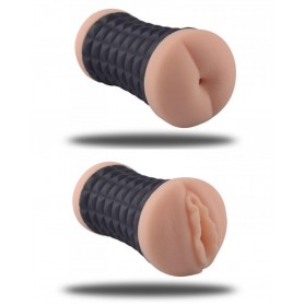 Masturbator Double Realistic Anus Artificial Vagina Silicone Penis Massager