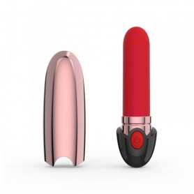 Vibratore vaginale stimolatore clitoride sex toys rossetto donna rosso red future