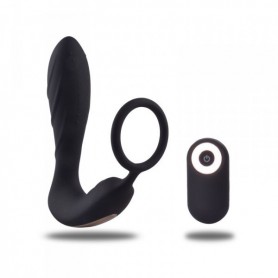 Vibrator with Remote Control Phallic Ring Prostate Stimulator Sex Toy for Men