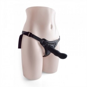 Fallo didlo strap on indossabile in silicone anale vaginale sex toys per donna nero black plug pit