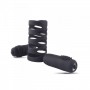 Phallic Sheath for Penis Vibrating Extension Phantic Silicone Black Sex Toy for Men