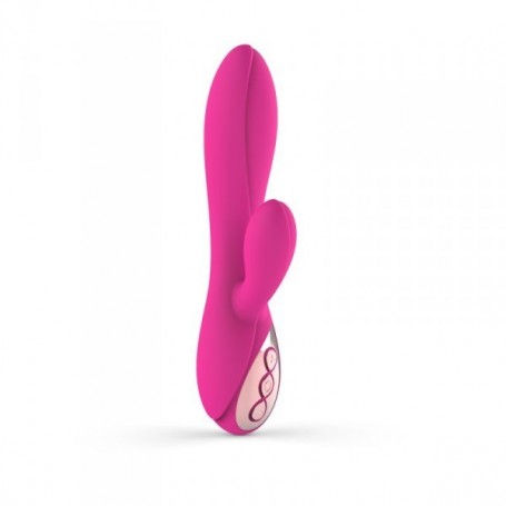 Double rabbit vibrator with clitoral stimulator phallus vaginal vibrating dildo in silicone whale